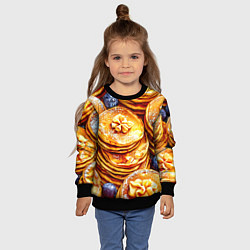 Свитшот детский Блинчики, цвет: 3D-черный — фото 2