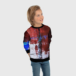 Свитшот детский Ржавчина красно-белая, цвет: 3D-черный — фото 2