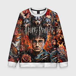 Свитшот детский Гарри Поттер и мифические существа, цвет: 3D-белый