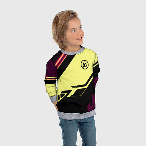 Детский свитшот Linkin park geometry steel / 3D-Меланж – фото 3