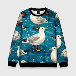 Свитшот детский Чайка, цвет: 3D-черный