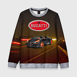 Свитшот детский Bugatti on the night route, цвет: 3D-меланж
