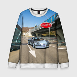 Детский свитшот Бугатти на трассе