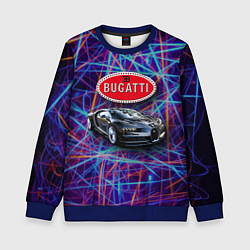 Свитшот детский Bugatti Italy - мечта автомобилиста, цвет: 3D-синий