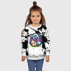 Свитшот детский Venom-Rick and Morty - blots, цвет: 3D-белый — фото 2