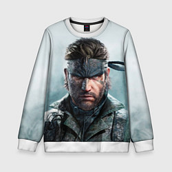 Свитшот детский Snake Solid - metal gear, цвет: 3D-белый