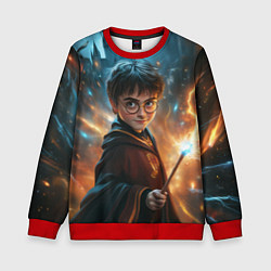 Свитшот детский Гарри Поттер с волшебной палочкой, цвет: 3D-красный