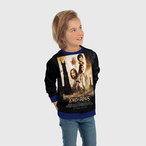Детский свитшот Lord of the rings - the two towers / 3D-Синий – фото 3