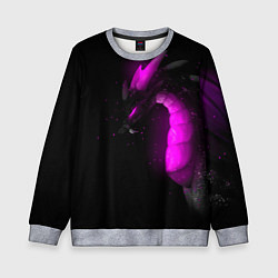Свитшот детский Дракон неоновый, цвет: 3D-меланж
