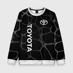 Свитшот детский Toyota - монохромный аква, цвет: 3D-белый