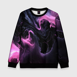 Детский свитшот Фиолетовое пламя на черном