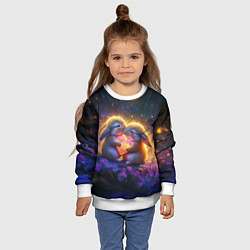 Свитшот детский Влюбленные зайчики, цвет: 3D-белый — фото 2