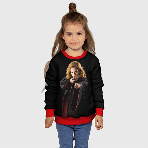 Детский свитшот Hermione Jean Granger / 3D-Красный – фото 4