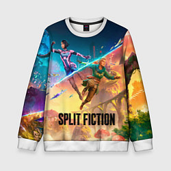 Свитшот детский Главные герои Split fiction, цвет: 3D-белый