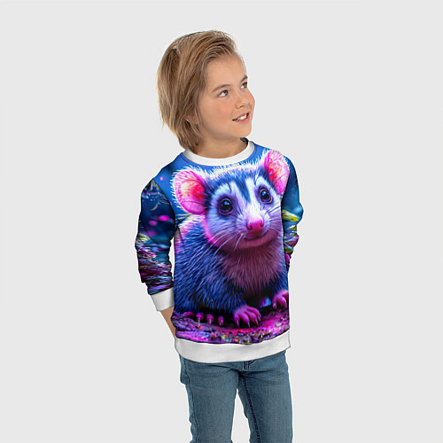 Детский свитшот Малыш опоссум / 3D-Белый – фото 3