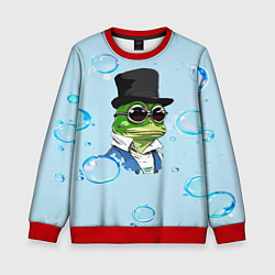 Свитшот детский Pepe в шляпе, цвет: 3D-красный