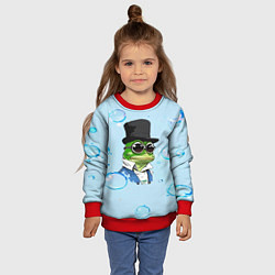 Свитшот детский Pepe в шляпе, цвет: 3D-красный — фото 2