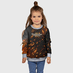 Свитшот детский Kingdom Come Deliverance 2 искры огня, цвет: 3D-меланж — фото 2