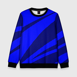 Детский свитшот Синий ультрамарин полосы абстракция