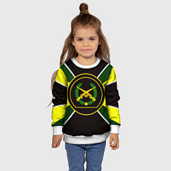Свитшот детский Мотострелковые войска: шеврон без текста, цвет: 3D-белый — фото 2