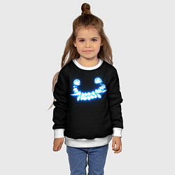 Свитшот детский Улыбка демона, цвет: 3D-белый — фото 2
