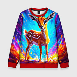 Свитшот детский Газель малыш, цвет: 3D-красный