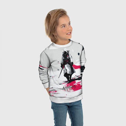 Детский свитшот Assassins Creed ninja / 3D-Белый – фото 3
