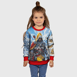 Свитшот детский Assassins Creed охотник, цвет: 3D-красный — фото 2