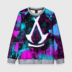 Свитшот детский Assassins creed shadows - neon color, цвет: 3D-меланж