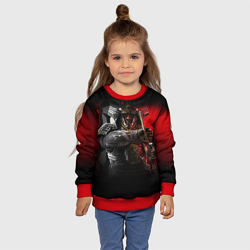Детский свитшот Ассасинс Крид Тени / 3D-Красный – фото 4