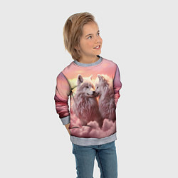 Свитшот детский Волчья страсть, цвет: 3D-меланж — фото 2