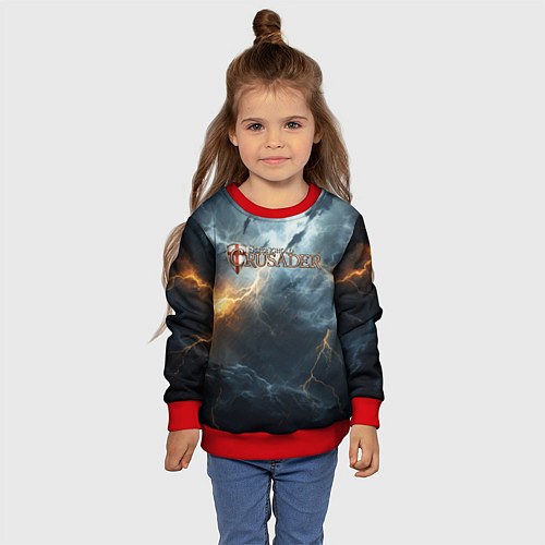 Детский свитшот Stronghold сrusader крестовый гром / 3D-Красный – фото 4