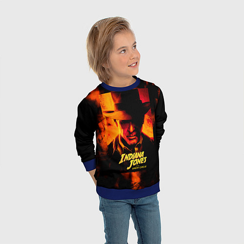 Детский свитшот Indiana Jones and the Great Circle / 3D-Синий – фото 3