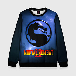 Свитшот детский Мортал комбат 2 - логотип, цвет: 3D-черный