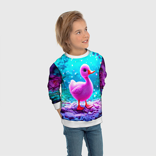 Детский свитшот Утеночек / 3D-Белый – фото 3