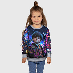 Свитшот детский Гарри Поттер и мегаполис, цвет: 3D-меланж — фото 2