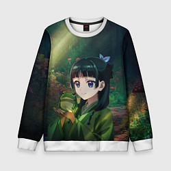 Свитшот детский МаоМао и лягушка - Монолог Фармацевта, цвет: 3D-белый