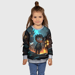 Свитшот детский Маленький удивленный Гарри Поттер, цвет: 3D-меланж — фото 2