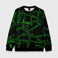 Детский свитшот Зелёная графическая абстракция