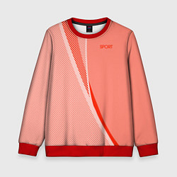 Детский свитшот Sport персиковый с полосой