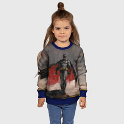 Свитшот детский Бэтмен стоит на обрыве скалы, цвет: 3D-синий — фото 2