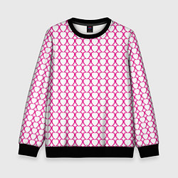 Детский свитшот Контурный паттерн соединённые сердца