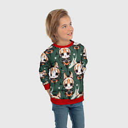 Свитшот детский Анимешный лис фенек, цвет: 3D-красный — фото 2