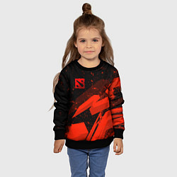 Свитшот детский Dota 2 - красные брызги, цвет: 3D-черный — фото 2
