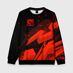 Свитшот детский Dota 2 - красные брызги, цвет: 3D-черный