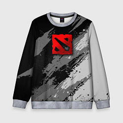 Свитшот детский Dota 2 - монохромный серый, цвет: 3D-меланж