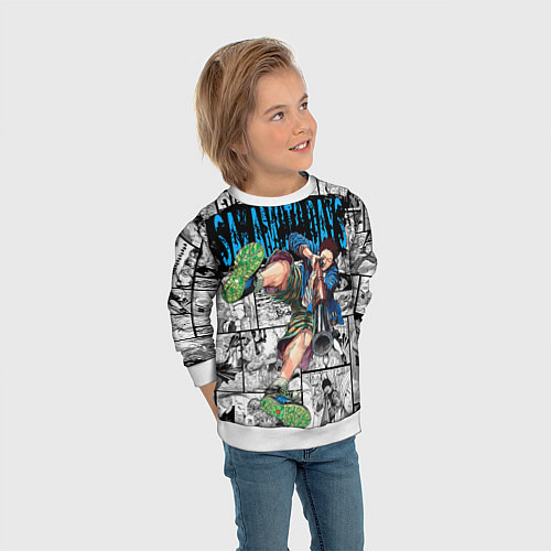 Детский свитшот Дни сакамото Хейсуки Масимо / 3D-Белый – фото 3