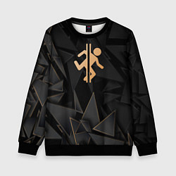 Свитшот детский Portal golden poly, цвет: 3D-черный