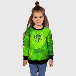 Свитшот детский Leeds United green poly, цвет: 3D-черный — фото 2