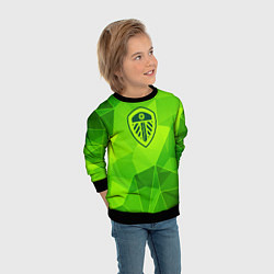 Свитшот детский Leeds United green poly, цвет: 3D-черный — фото 2